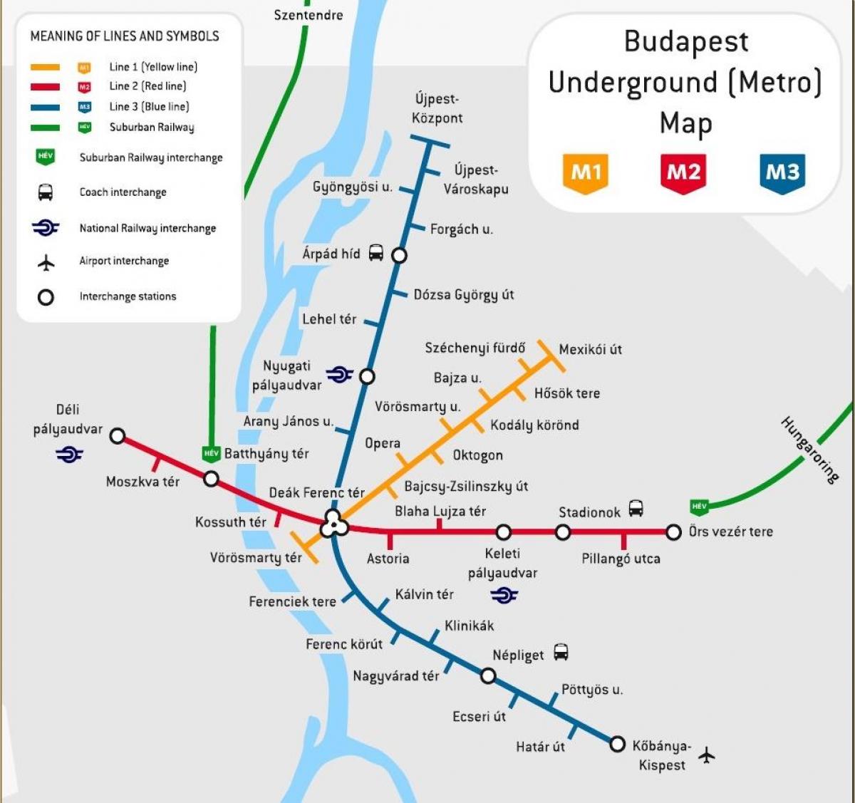 地铁图匈牙利布达佩斯