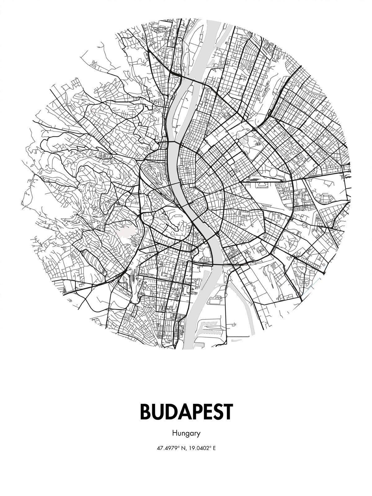 地图的布达佩斯的街头艺术