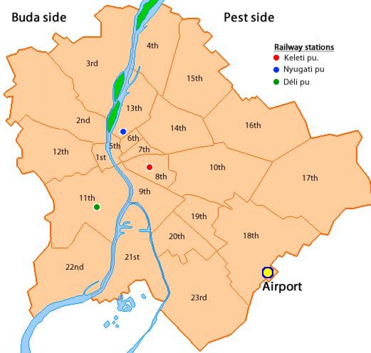 布达佩斯第8区的地图