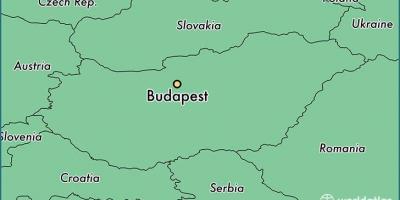 地图的布达佩斯和周边国家