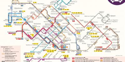 地图的布达佩斯的无轨电车