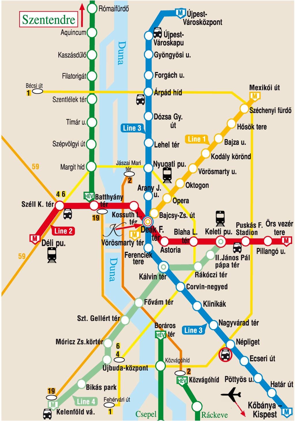 东站的布达佩斯地图