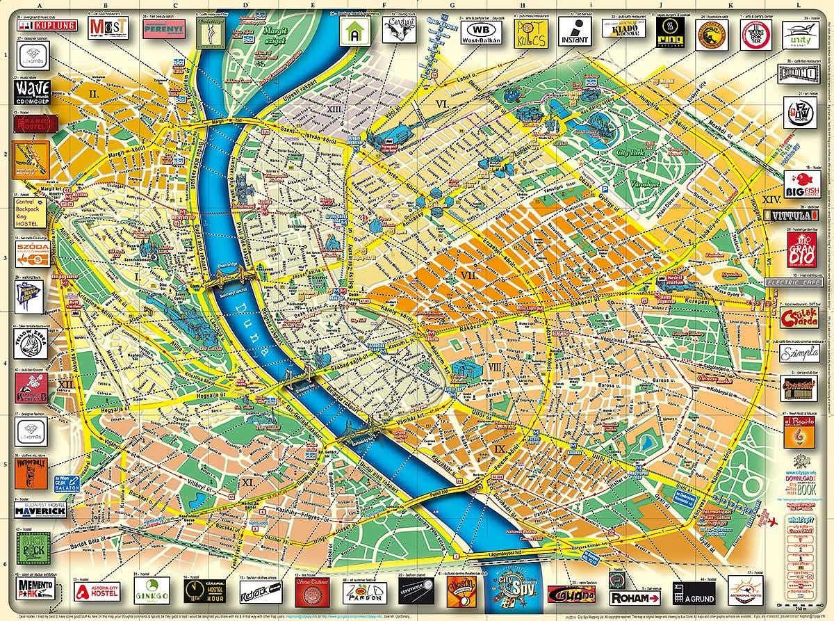 地图的布达佩斯市公园