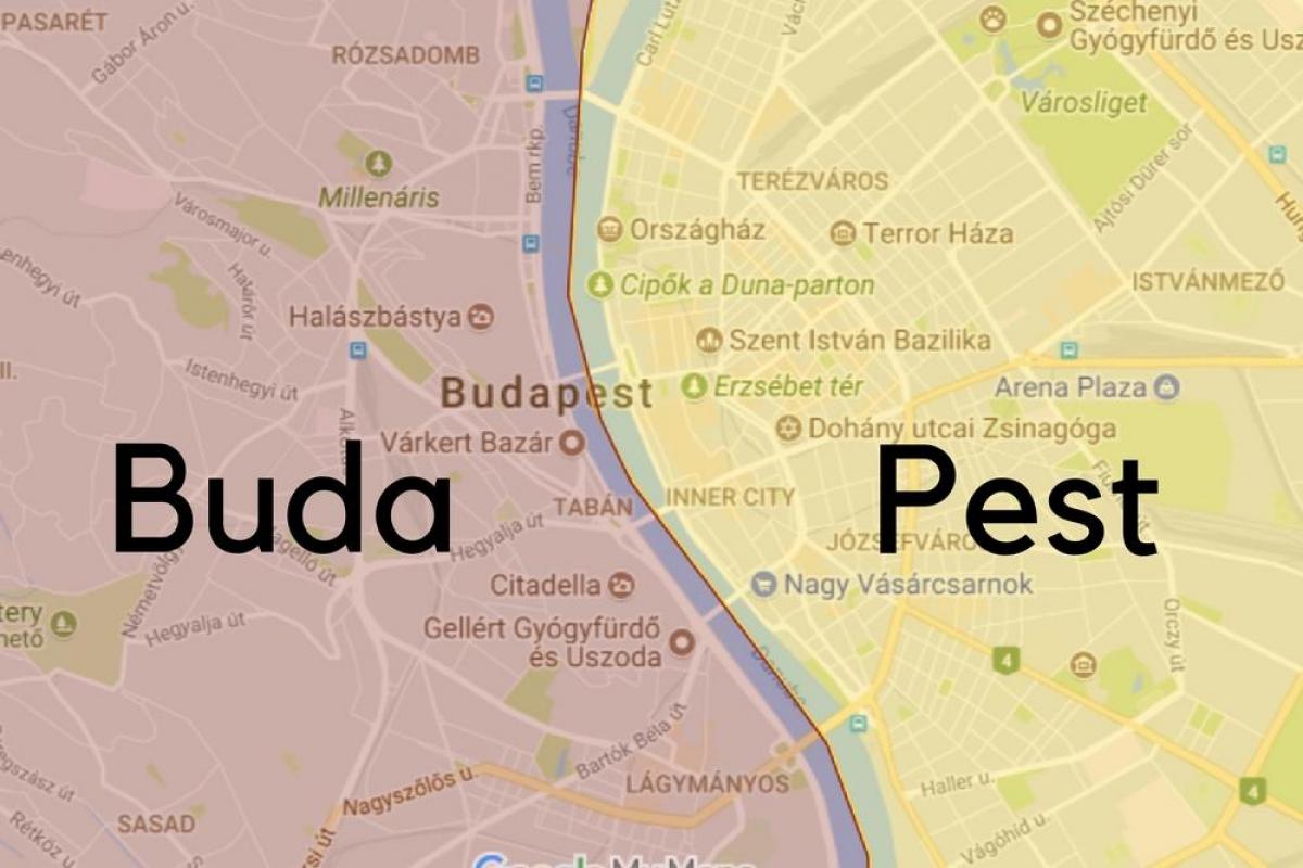 布达佩斯的街区地图