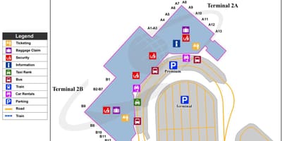 布达佩斯机场的地图