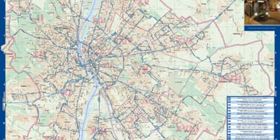 布达佩斯的夜间巴士地图