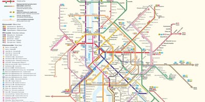 布达佩斯公共交通地图
